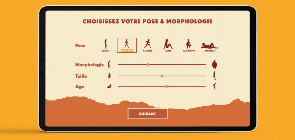 Choisissez votre pose & morphologie